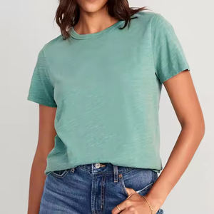 100% coton surdimensionné respirant t-shirt décontracté pour les femmes en gros personnalisé été nouvelle mode femmes t-shirt - Product Image 4