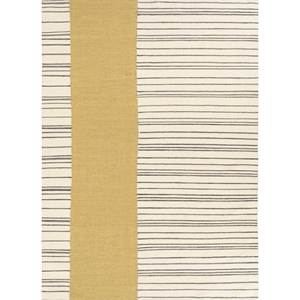 Indusbar Ivory Flat Weaves <b>Wool</b> Rugs Organic Cotton Jacquard Striped Hallway Rectangle Room Rug Model ADWL-13097 - Product Image 1