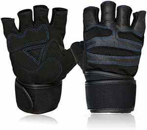 Gants de gymnastique en cuir suédé Fourniture directe par l'usine pour l'haltérophilie Logo personnalisé et meilleur prix disponible - Product Image 1