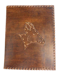 Cahier de notes personnalisé en cuir de grande taille A5 style antique vintage avec cahiers de poche pour usage personnel - Product Image 1