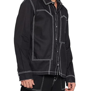 Veste en jean rembourrée, écologique, respirante, chaude, décontractée, pour homme et femme, style vintage, denim délavé, boutons - Product Image 4