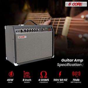 5 Core <b>Guitar</b> Amp 40W Electric Bass Acoustic Portable Amplifier Practice Amplificador - Product Image 2