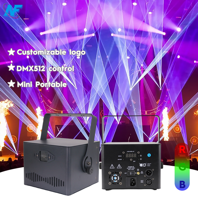 Dj Lights Mini 1W-5W RGB Laser Projector with DMX512 Control & High CRI 95 for Club Party Wedding Stage