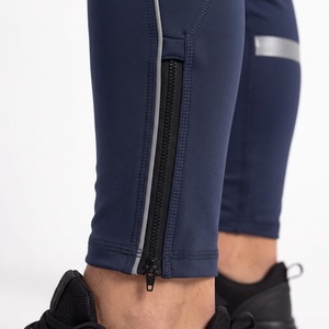 Pantalones Térmicos de Running con Forro Polar, Bolsillos con Cremallera, Reflectantes, Logotipo Personalizado, Venta al Por Mayor OEM - Product Image 4