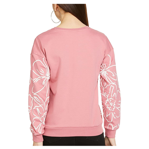 เสื้อสเวตเชิ้ตผู้หญิงลำลองดีไซน์ใหม่พิมพ์ลายทรงเข้ารูปสีพื้นคอกลมผ้าทอสไตล์สตรีทแวร์ลายตัวอักษรสำหรับฤดูหนาว - Product Image 2