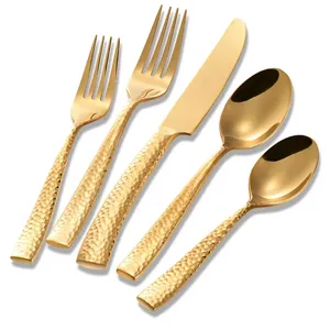 Juego de Cubiertos de Acero Inoxidable de Alta Calidad, Cuchillo, Tenedor y Cuchara, Juego de Cubiertos de Lujo en Oro Mate para Bodas a Bajo Precio - Product Image 2