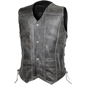 Gilet d'hiver décontracté de haute qualité pour hommes Nouveau design à la mode Toile cuir respirant Style personnalisé pour l'extérieur Moto - Product Image 5
