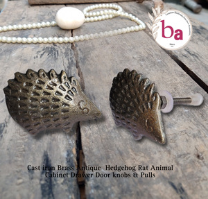 Perillas de erizo de latón antiguo, manija y tiradores de exportación de calidad para armarios de cocina, tocador, dormitorio y Villa hechos de hierro fundido - Product Image 2