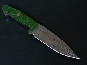 Couteau de chasse en acier Damas fait à la main de qualité supérieure taille personnalisée poignée confortable Skinner S53 lame en plastique OEM - Product Image 2