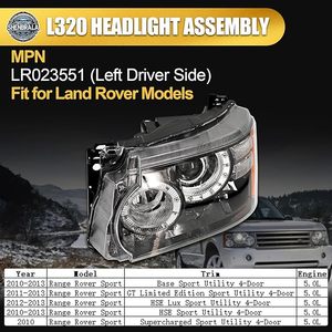 LR023551 Conjunto de faros L320 con soportes, lámpara delantera del lado izquierdo del conductor, LED DRL con unidad de faro de xenón HID D3S compatible - Product Image 2