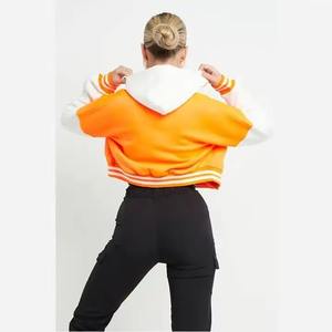 Veste universitaire pour femmes à la mode manches en cuir et laine personnalisée Streetwear bombardier de baseball décontracté fabricant d'usine OEM - Product Image 6