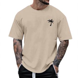 Venta caliente al por mayor Boxy Fit vintage Camisetas gota hombro algodón boxy fit Camisetas para hombres con logotipo bordado personalizado - Product Image 1