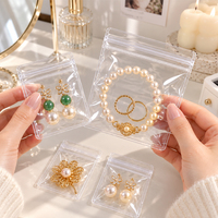 Sacs Ziplock Transparents en PVC pour Bijoux, Prêts à l'emploi, Sachets Auto-Scellants en PVC pour Rangement de Bijoux, Emballage pour Boucles d'Oreilles, Bagues et Colliers