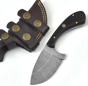 Custom Handmade Damascus Steel DIY Skinning Camping Hunting <b>Knife</b> Fixed Blade Bone Handle <b>Sheath</b> OEM Wholesale - Product Image 1