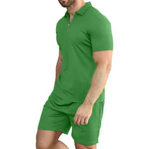 Ensemble t-shirt et short d'été pour hommes, facile à porter et respirant par temps chaud-Style simple pour toute occasion - Product Image 3