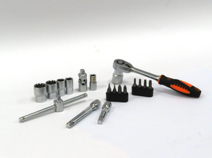 Juego de 27 piezas de llave de vaso estriada y brocas de 1/4 pulgadas 72T OEM Personalizado incluye estuche y herramienta combinada - Product Image 6