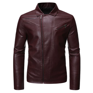 Chaqueta de cuero PU brillante y elegante de nuevo diseño para hombre, personalizada, de alta calidad, ideal para el trabajo. - Product Image 1