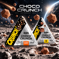KisKis Choco-Crunch Snack Faible en Calories 11kcal Chocolat 12.6g Sachet Triangulaire Bonbons Lyophilisés pour Cadeau Thème Spatial Voyage