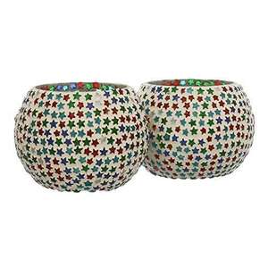 Design élégant Bougeoir décoratif fait à la main Bougeoirs en mosaïque de verre Lanternes et bocaux à bougies pour la décoration intérieure - Product Image 4