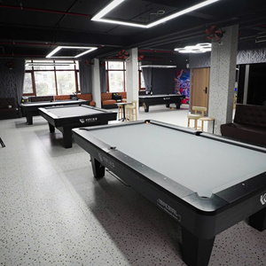 Mesa de billar de pizarra moderna de 9 pies KKKing con marco de madera maciza y acabado de cemento azul hecho a medida en la fábrica de Vietnam - Product Image 1