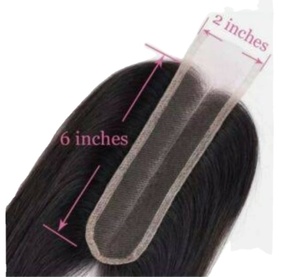 การปิดลูกไม้โปร่งใสด้วยการ2X6ผมดิบธรรมชาติ - Product Image 1