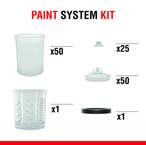 200ml 400ml 600ml 800ml di vernice monouso tazze di miscelazione per auto pistole a spruzzo con coperchi tappi kit per verniciatura carrozzeria - Product Image 3