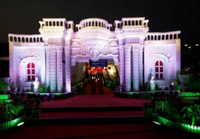 Mandap de mariage indien fait par des meubles d'occasions/toile de fond de mariage/rideau de décoration de mandap rideaux de perles de cristal pour mariage
