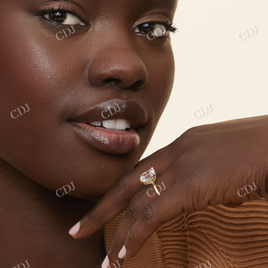 Top vente ovale coupe laboratoire cultivé diamant 14K or massif caché Halo Solitaire bague de fiançailles et de mariage cadeau d'anniversaire pour les femmes - Product Image 6