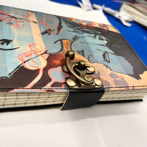 Handmade Vintage Leather Journal Diary Set Single Stone Embossed with Pure Print 100 Sheets Clasp Lock Notebook - Product Image 1