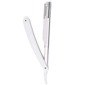 Navajas de Afeitar Profesionales para Barbería, Navajas de Acero Inoxidable de Una Sola Hoja, Afeitadoras para Uso en Salón y Depilación con Estuche - Product Image 1