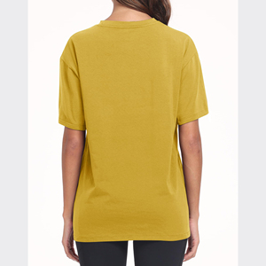 Camiseta de Verano para Mujer al por Mayor, Cuello Redondo, 100% Algodón, Hombros Caídos, Tejido Sostenible, Bordado - Product Image 3