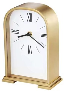 Modern <b>Clock</b> with Elegant Minimalist Design for Stylish Contemporary for Bedroom Home Hotel Metal Tabletop <b>Clock</b> - Product Image 3