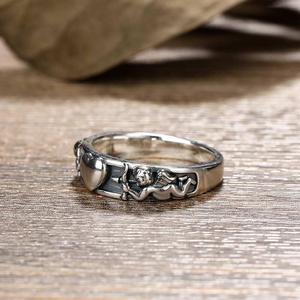 Anillo de Plata de Ley con Forma de Corazón y Flecha de Cupido Jeulia con Circonita y Perla - Product Image 5