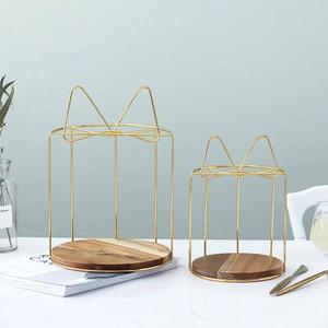 ZAM ZAM IMPEX Bandeja Redonda de Acero Inoxidable de Lujo para Pasteles, Soporte Metálico Dorado Ecológico para Mesa de Postres, Ideal para Exhibición en Bodas - Product Image 5