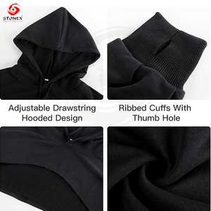 Sudaderas con capucha personalizadas para mujer, sudaderas recortadas, deportivas informales, telas de lana de algodón de una pieza, producción en fábrica - Product Image 3