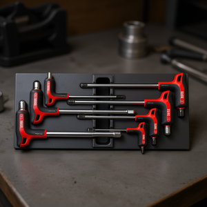 Juego de 7 Llaves Hexagonales con Cabeza Esférica y Mango Bimaterial Termoformado al Vacío para Aplicaciones Industriales - Product Image 3