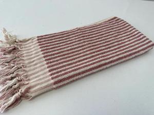 Serviette de bain et de toilette en coton 100% de qualité supérieure, tissée, rayée, séchage rapide, multi-usages, 50x100, 250gr, fabriquée en Turquie - Product Image 5