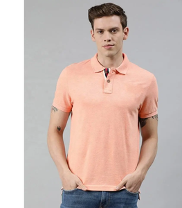 Venta al por mayor de alta calidad unisex para Polos 100% algodón Color sólido transpirable diseño de moda camisetas para hombres tejido de punto - Product Image 1