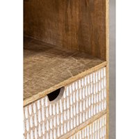 Table de chevet 2 tiroirs en bois de manguier Yulara