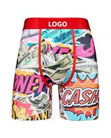 Caleçons Boxers Homme Style Hip Hop Vintage 2026 en Gros 100% Coton Écologique Anti-Plis Taille Élastique