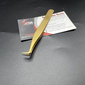 Pinzas Profesionales para Pestañas de Acero Inoxidable Japonés Sostenible, Doradas Mate, de 90 Grados, Delgadas, con Punta Nano Fuerte - Product Image 2