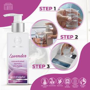 Aromatika Perfume Concentrado de Lavanda para Ropa, 200 ml, Botella con Bomba, Suavizante Líquido para el Cuidado de la Ropa - Product Image 3