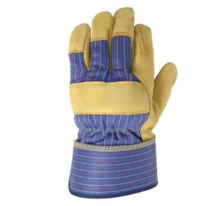 Guantes de trabajo de protección de manos de cuero de vaca de calidad superior Precio al por mayor Guantes de trabajo de seguridad de construcción industrial - Product Image 2