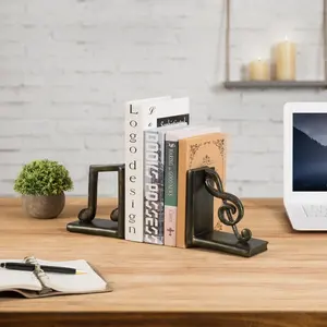 Support de livre en aluminium durable plaqué or peint pour bureaux de bureau, support de livre de bureau moderne pour usage professionnel - Product Image 2