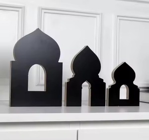 Centro de Mesa Decorativo de Ramadán de Metal Duradero Hecho a Mano de Primera Calidad con Minaretes y Luna Creciente, Color Personalizado, Uso en Exteriores - Product Image 5