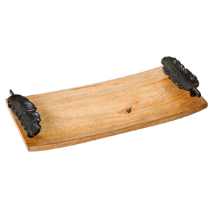 ถาดเสิร์ฟไม้ดีไซน์2025เป็นเอกลักษณ์ถาดเสิร์ฟทำจากไม้รูปทรงสี่เหลี่ยมผืนผ้าตกแต่งตามธรรมชาติสินค้าคุณภาพสูงเป็นมิตรต่อสิ่งแวดล้อม - Product Image 4