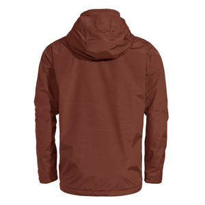 Men's Canvas Zipper Waterproof Hooded Storm Shell <b>Rain</b> Jacket | for Brown Earth Tone Mountain <b>Coat</b> | Technical Contrast Orange - Product Image 3