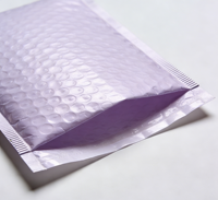 Enveloppe à bulles violette imperméable et antichoc avec fermeture auto-adhésive pour bijoux, cosmétiques, cadeaux, expédition transfrontalière e-commerce