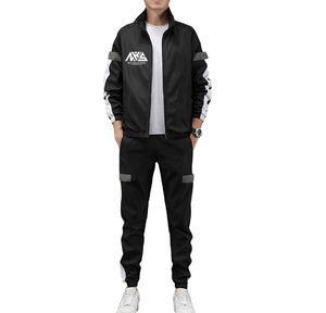 Vente en gros de 2 pièces de survêtement de sport pour homme en coton/polyester, imprimé sur mesure, grande taille, écologique, respirant, séchage rapide, OEM - Product Image 1