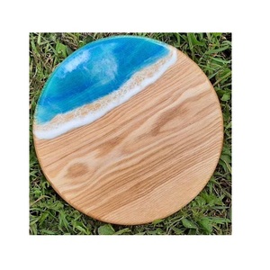 <b>Epoxy</b> Decorative <b>Resin</b> Coasters Set With Ocean Decorative Gift with Handmade Use Best Quality <b>Resin</b> Color and Natural Wood Color - Product Image 2